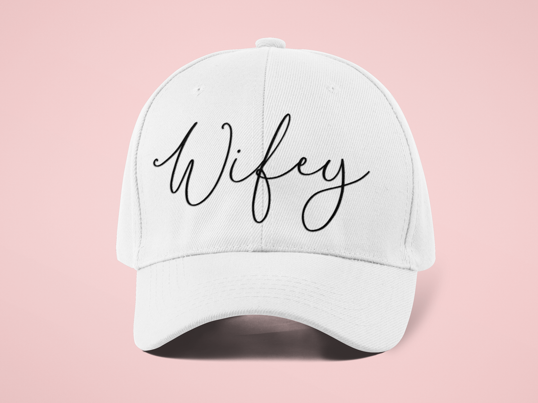 Never Knew I Needed - Wifey Baseball Cap, Bridal Hat, Bride Accessory, White Black