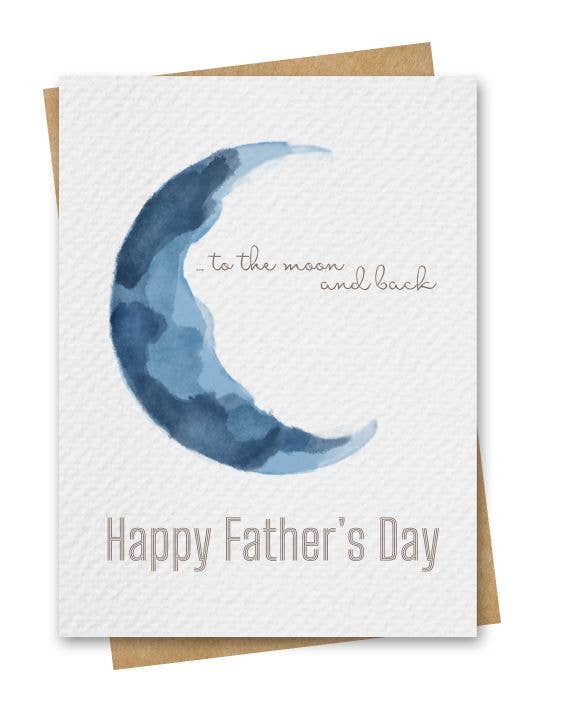 Paper Kuts - To The Moon and Back Father's Day Card Incl. Kraft Envelope