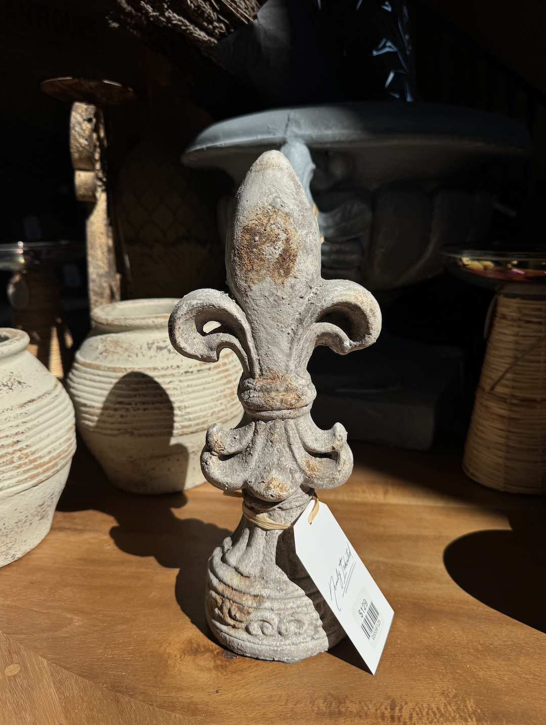 Fleur De Lis Finial Rustic