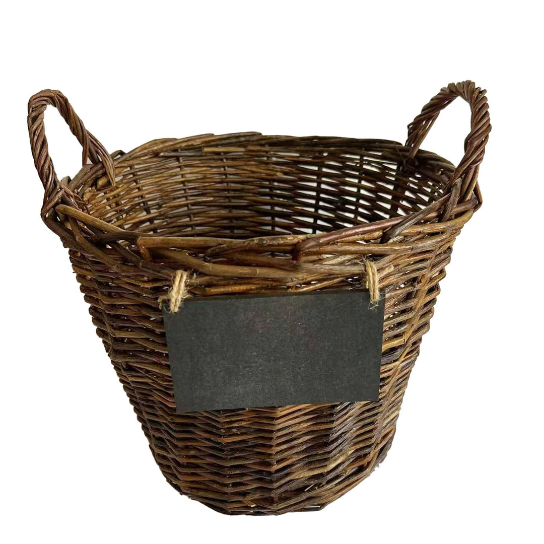 Unpeeled Willow Bushel Basket with Chalkboard