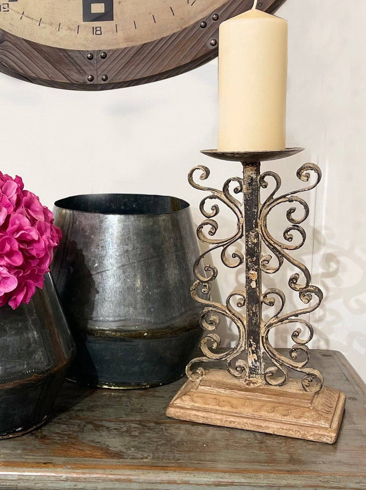 Rustic Candle Holder Lrg.