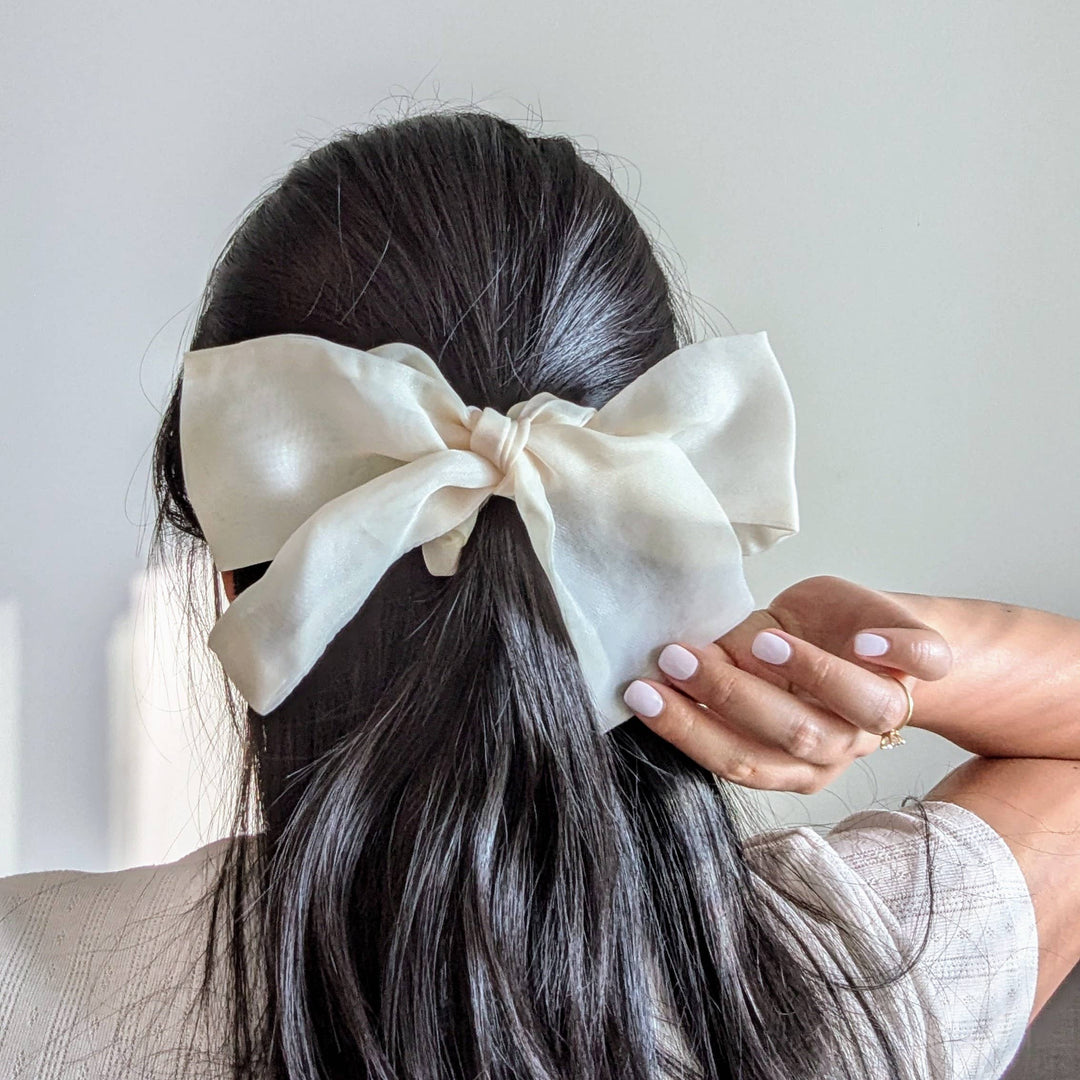 Janzy - Handmade Organza Hair Bow Scrunchies