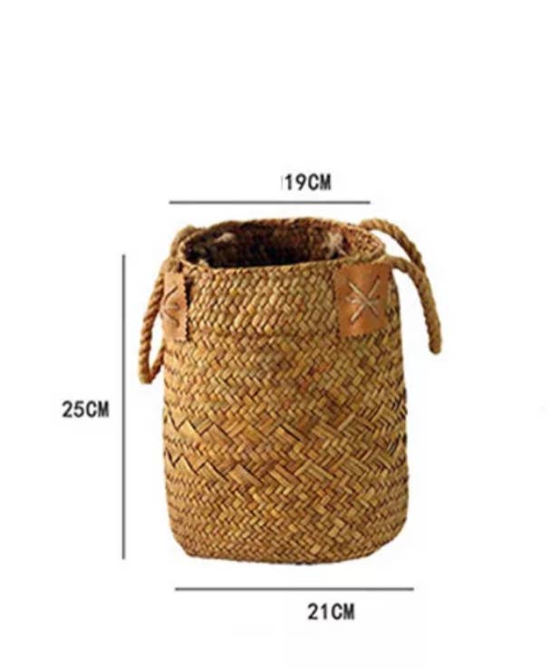 EcoFreax - Seagrass woven boho storage flower basket (large)