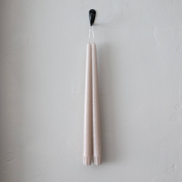 Set of 2 Taper Candles Oatmeal