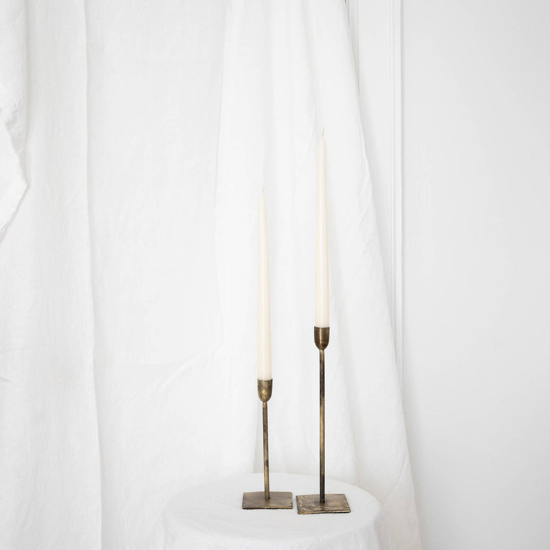 Set of 2 Taper Candles Ivory