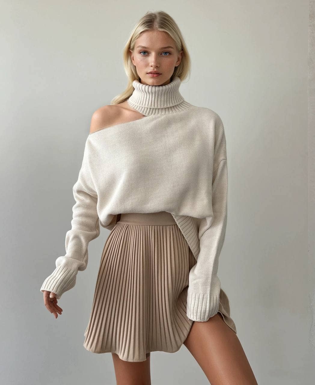 Anaz - Cut Out Turtleneck Sweater
