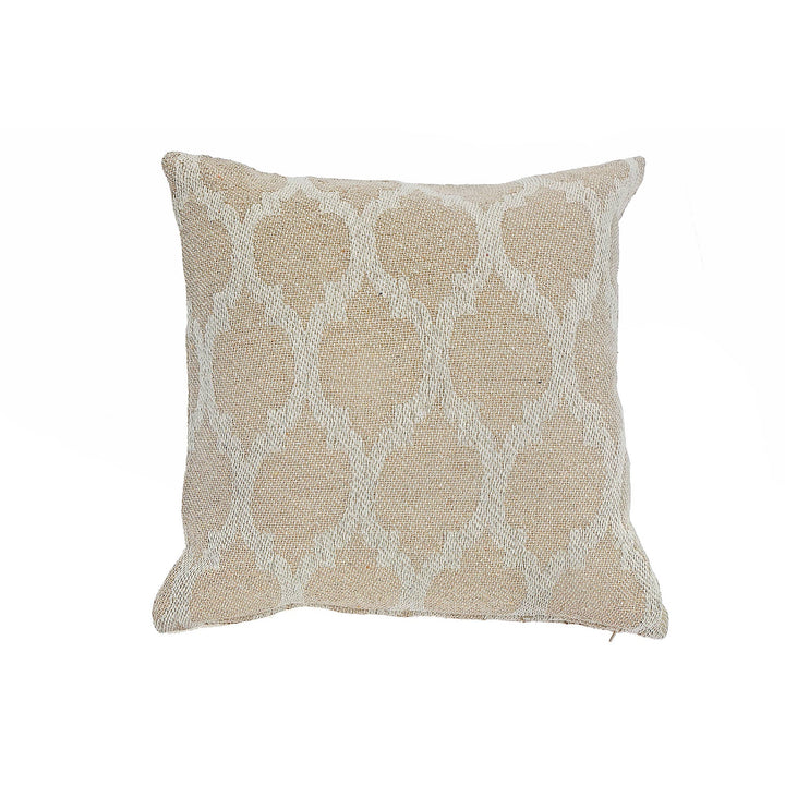 Moroccan Tile Cotton Cushion Beige