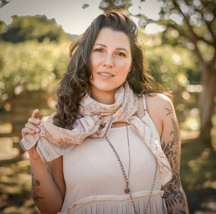 Market of Stars (Worldwide) - Love Story Heart Print Artisan Scarf