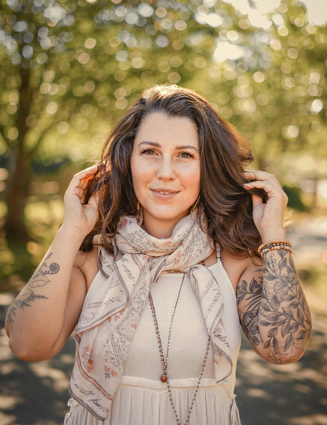 Market of Stars (Worldwide) - Love Story Heart Print Artisan Scarf