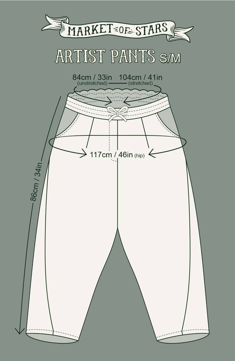 Market of Stars (Worldwide) - Still I Rise Linen Cropped Artist Pant w/ Sunrise, Woman