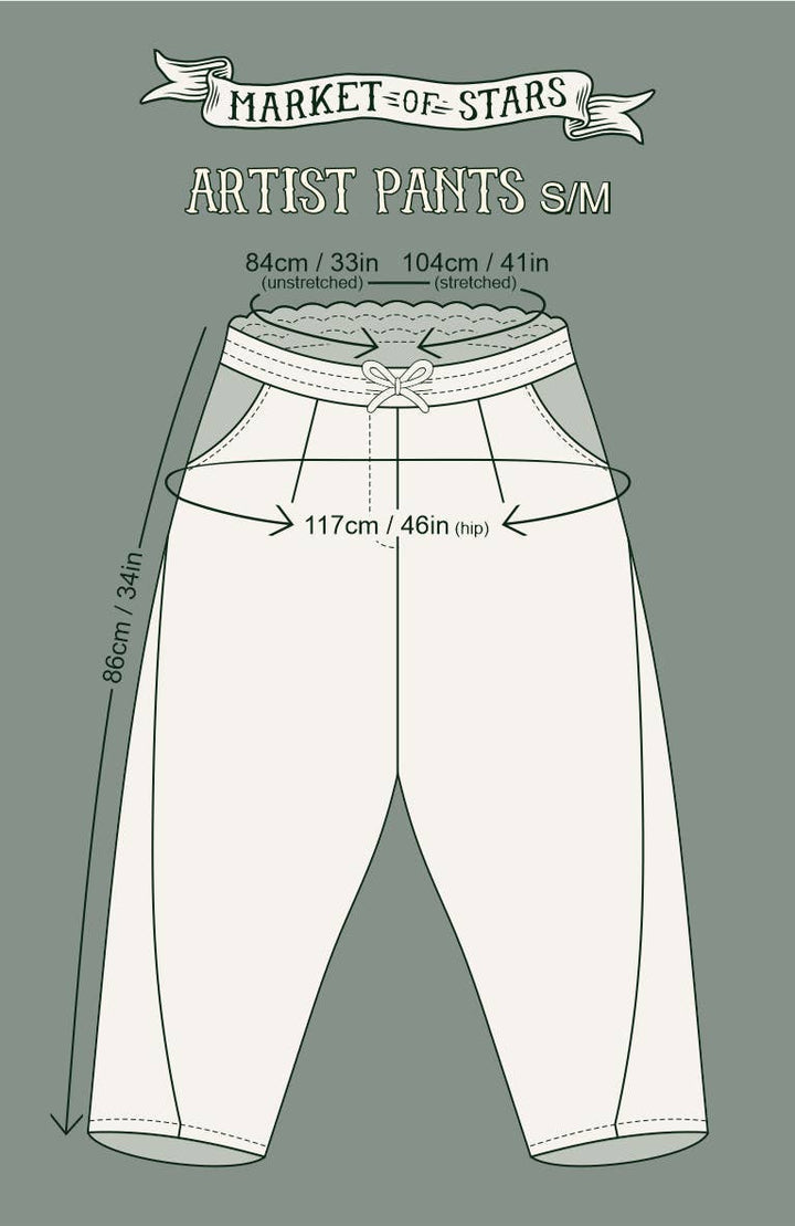 Market of Stars (Worldwide) - Still I Rise Linen Cropped Artist Pant w/ Sunrise, Woman