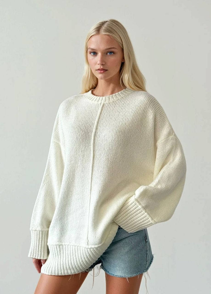 Anaz -  Center Seam Slouchy Crew