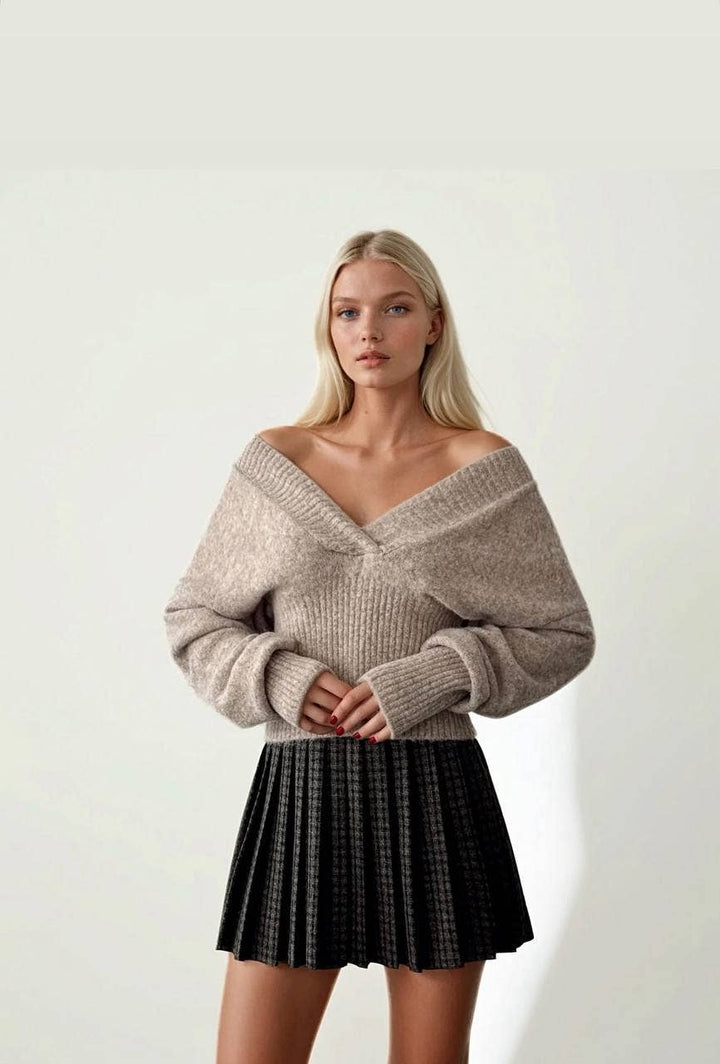 Anaz - Crossover V-Neck Sweater