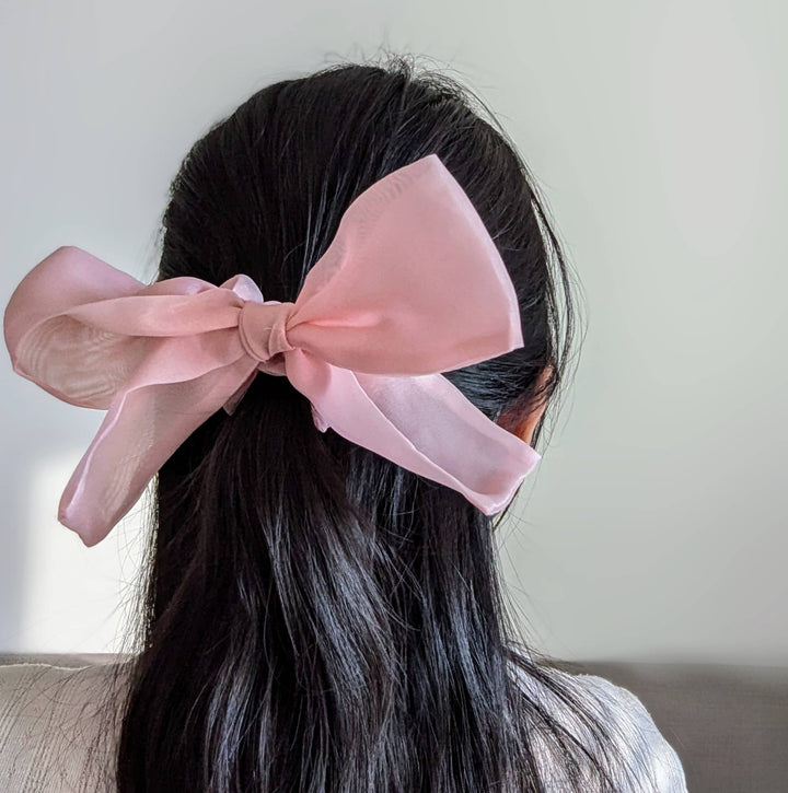 Janzy - Handmade Organza Hair Bow Scrunchies