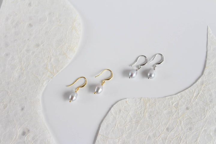iBijoux - Minimal Freshwater Pearl Dangle Earrings (1E04a)