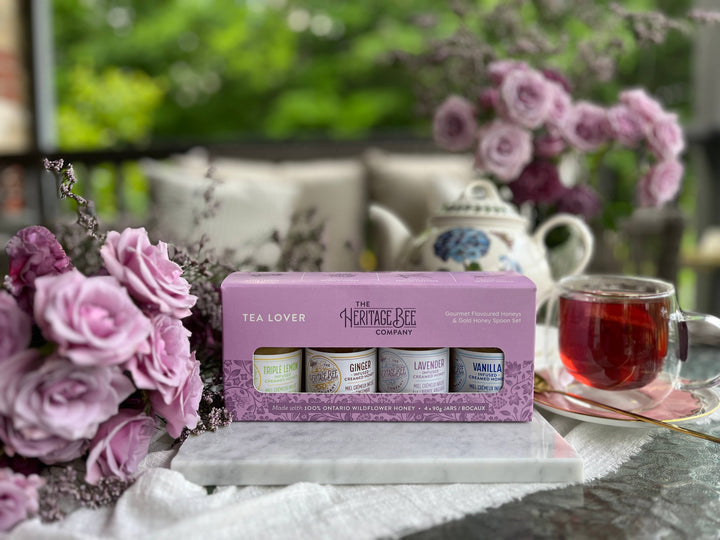 Heritage Bee Co. - TEA LOVER Gourmet Honey Gift Sets & Gold Spoon