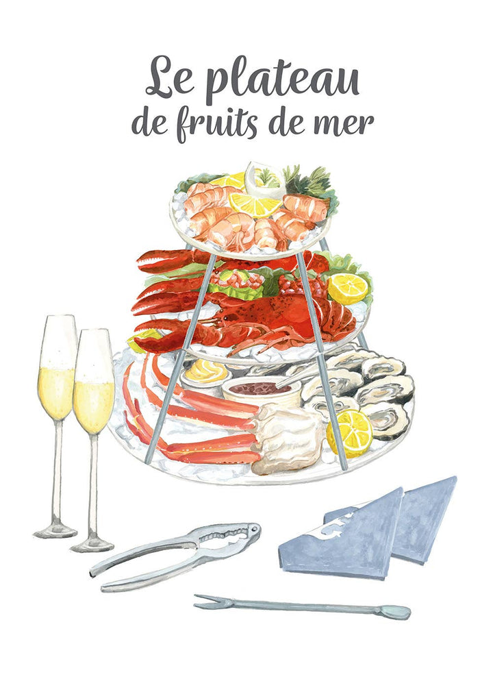 Maison Lorrain - Plateau Fruits de Mer - Linge a vaisselle / Tea Towel