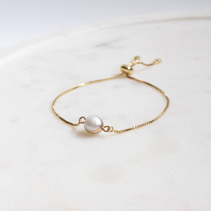 iBijoux - Thin Bracelet, Pearl Stackable Bracelet (1B01c)