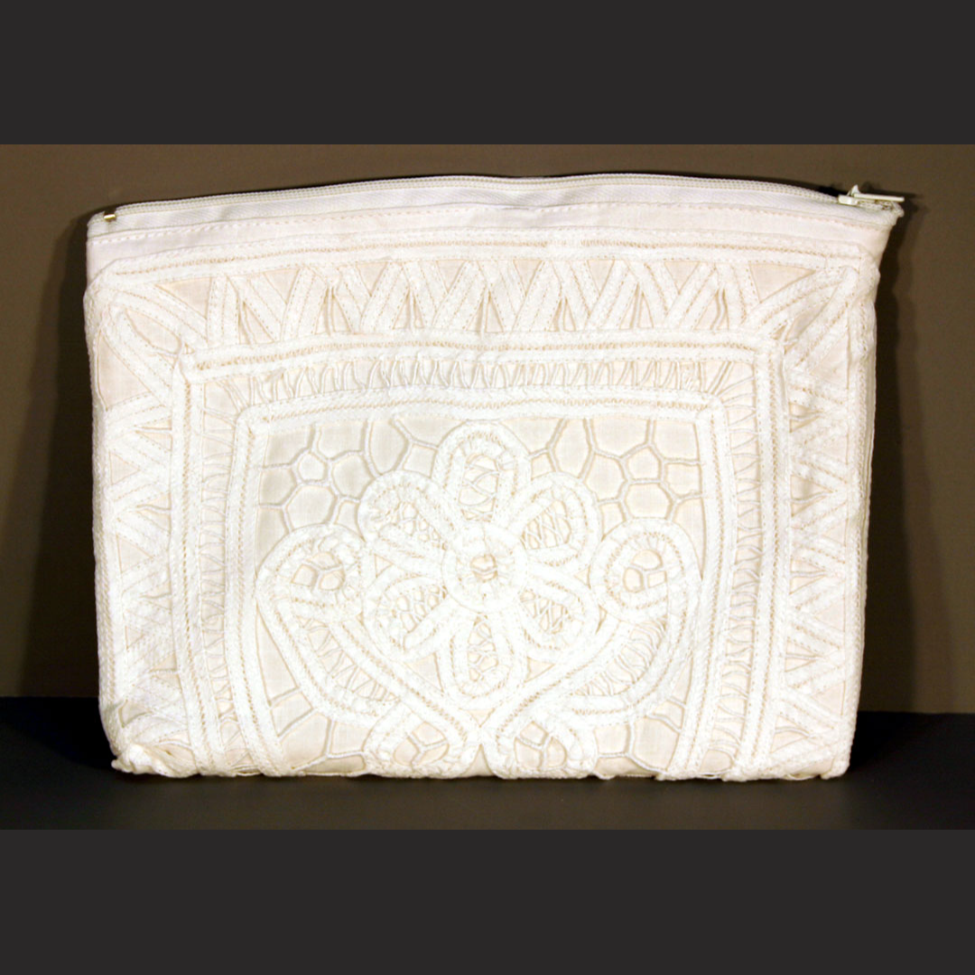 Eastern Sunrise Lace And Linens Inc. - Battenburg Lace Make-Up Pouch – Handmade Travel Essential