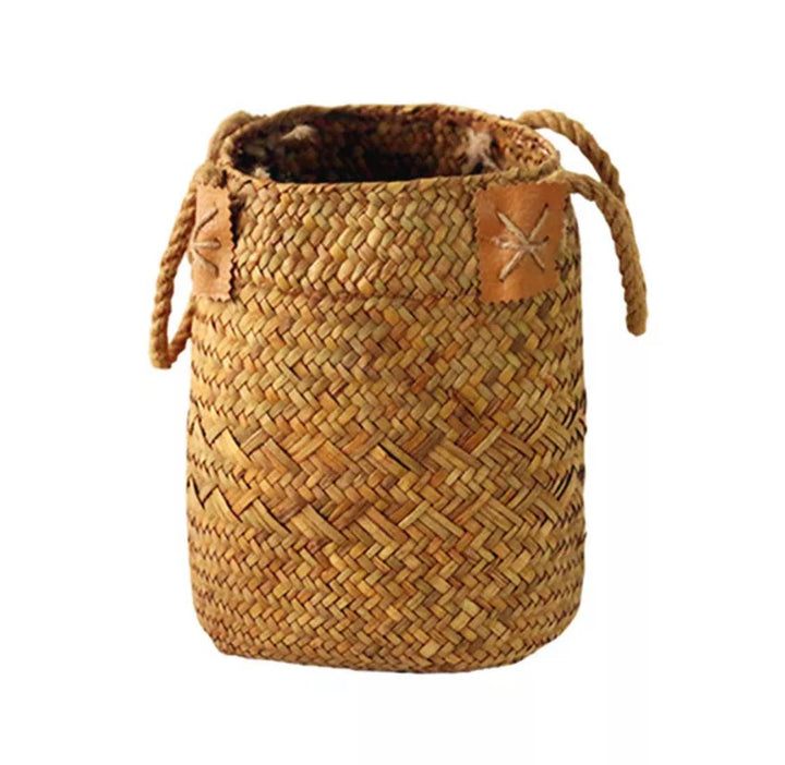 EcoFreax - Seagrass woven boho storage flower basket (large)