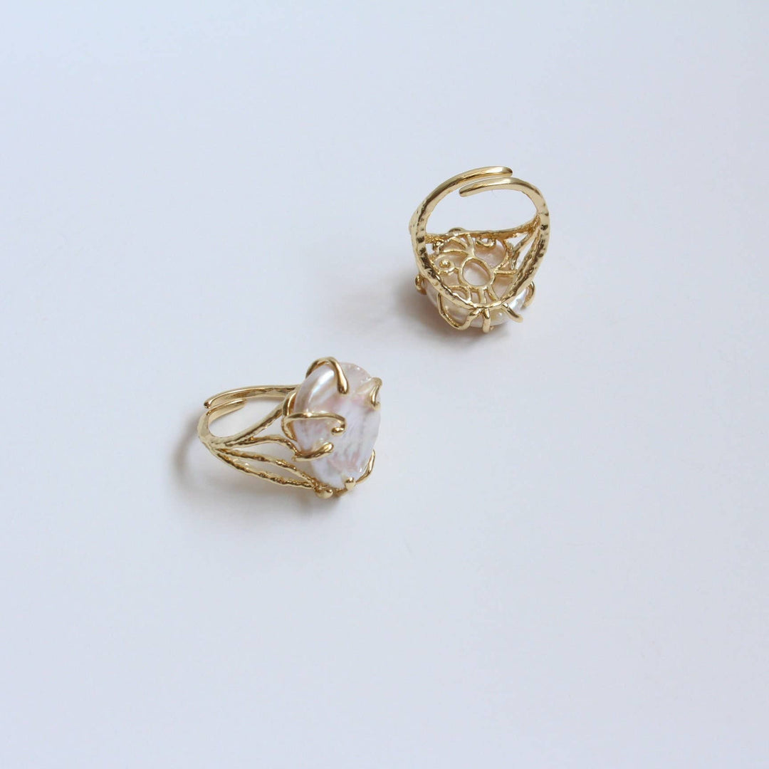 iBijoux - Organic Baroque Pearl Statement Ring (1R06b)