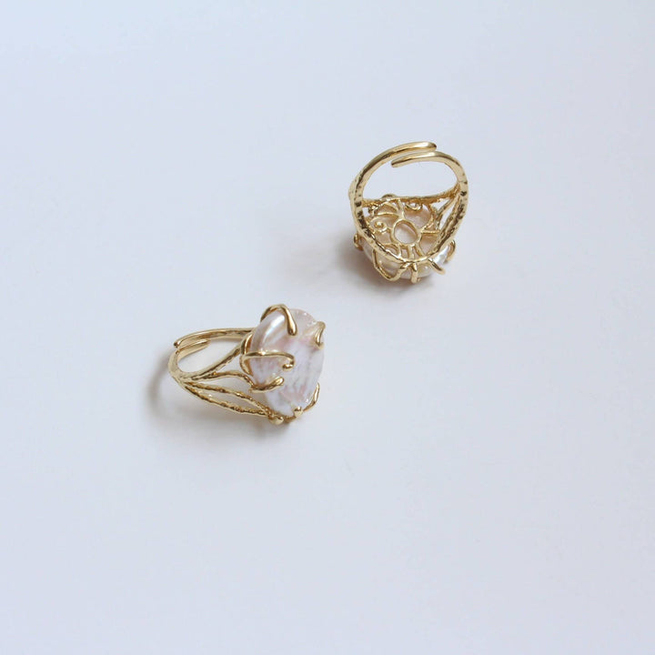 iBijoux - Organic Baroque Pearl Statement Ring (1R06b)