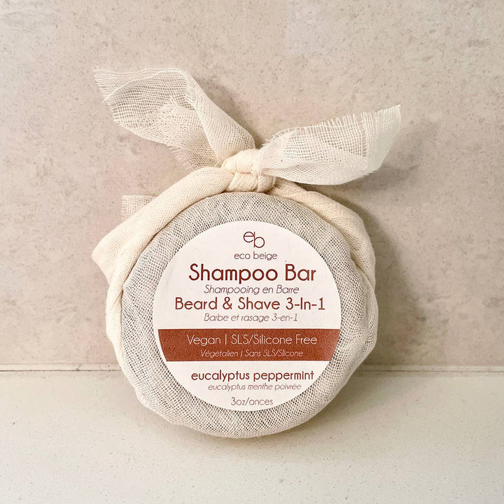 Eco Beige - Shampoo Bar- Beard & Shave 3-In-1