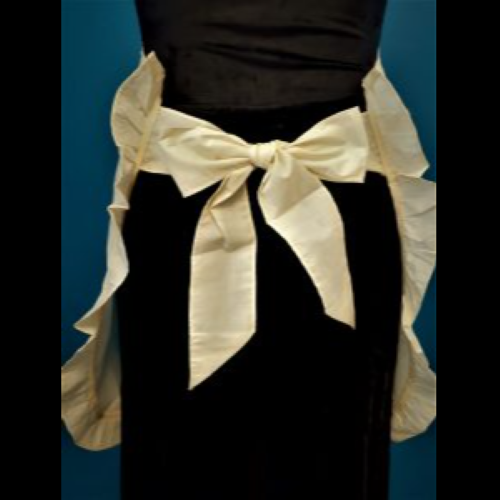 Eastern Sunrise Lace And Linens Inc. - Retro Apron 1950 Style Ecru Embroidery