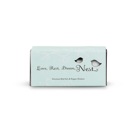 White Love Bird Salt And Pepper Shaker Wedding Favors