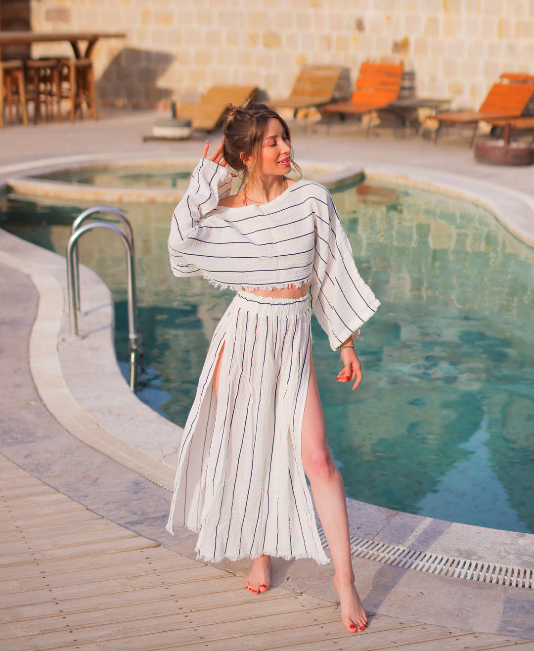 Moa - Black Off Shoulder Crop Top Blouse