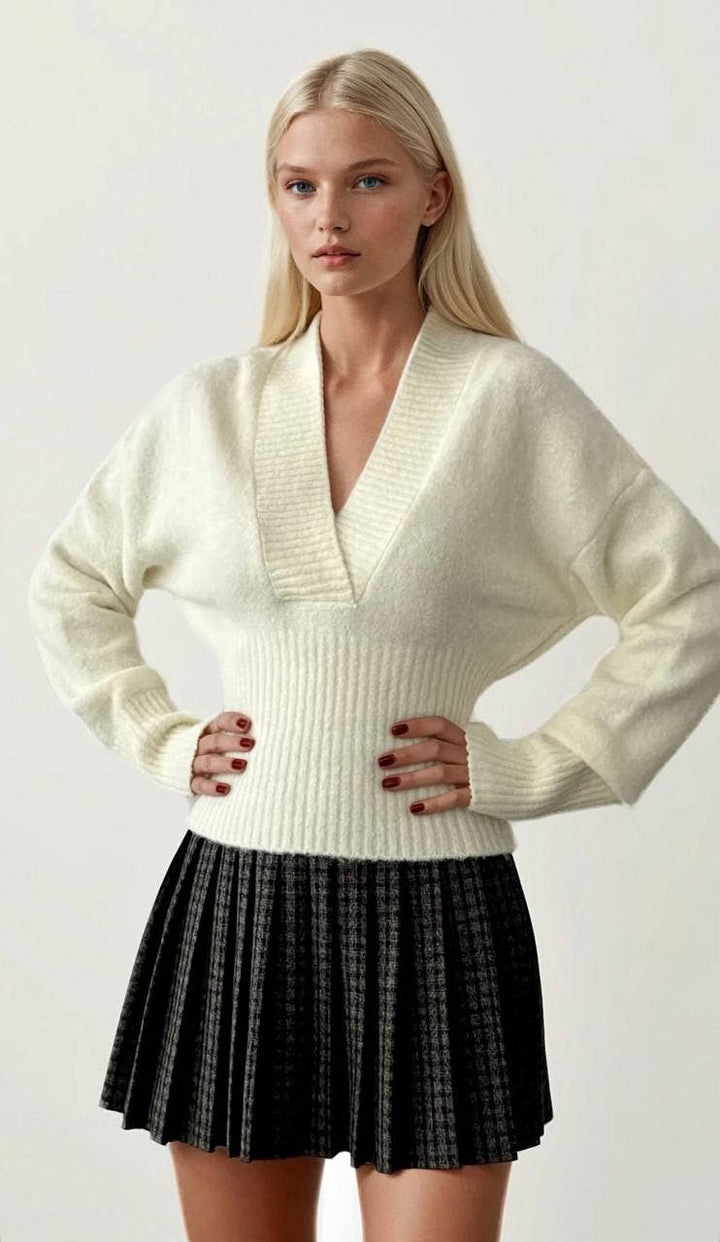 Anaz - Crossover V-Neck Sweater