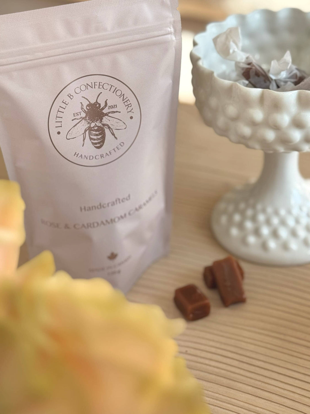 Little b Confectionery - Rose & Cardamom Caramels
