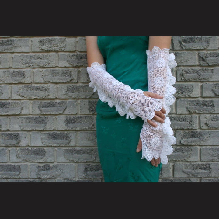 Eastern Sunrise Lace And Linens Inc. - USMCA Wedding Lace Mitts Crochet Cotton #80 Made-To-Order