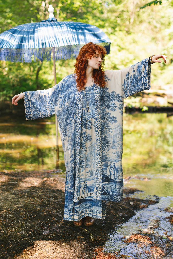 Market of Stars (Worldwide) - Let The Light In Opera Duster Kimono Robe w/ Delft