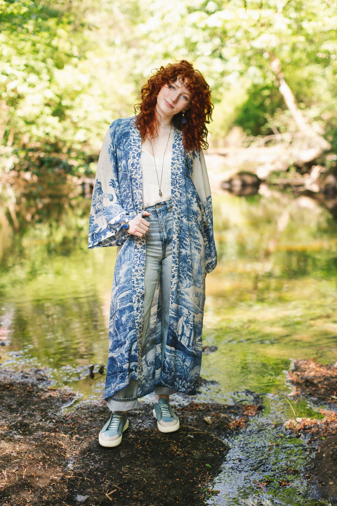 Market of Stars (Worldwide) - Let The Light In Opera Duster Kimono Robe w/ Delft