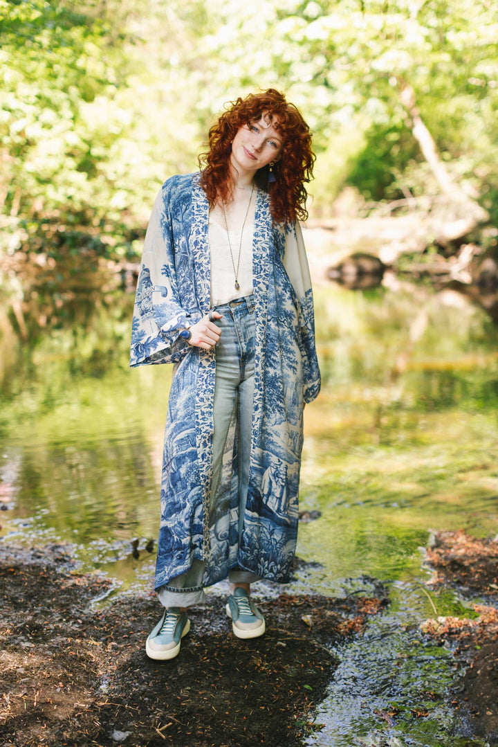 Market of Stars (Worldwide) - Let The Light In Opera Duster Kimono Robe w/ Delft