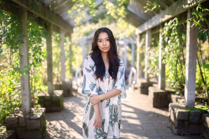 Palm Kimono Robe Style with Pockets