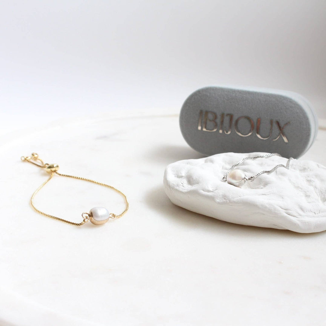iBijoux - Thin Bracelet, Pearl Stackable Bracelet (1B01c)