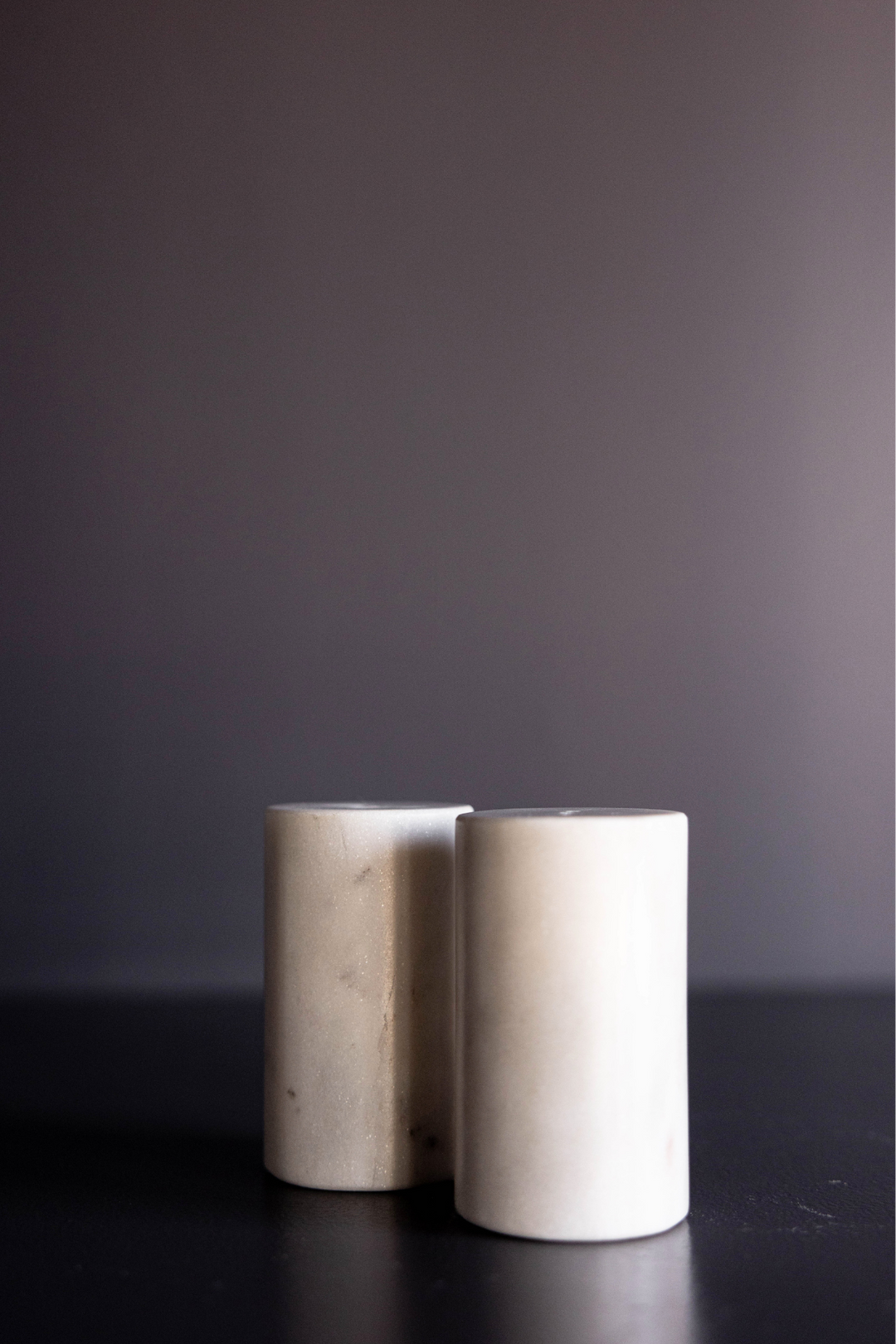 Luxe B Co - White Marble Salt & Pepper Shakers