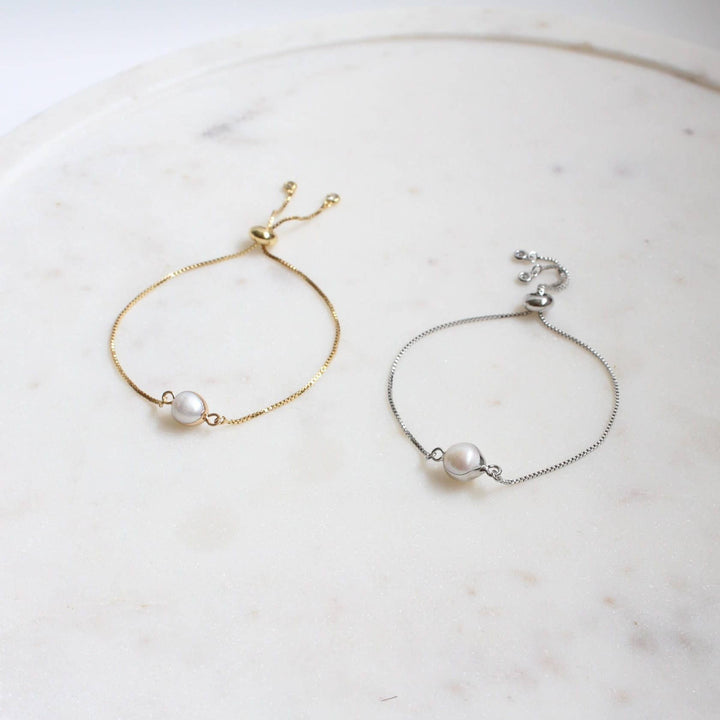 iBijoux - Thin Bracelet, Pearl Stackable Bracelet (1B01c)