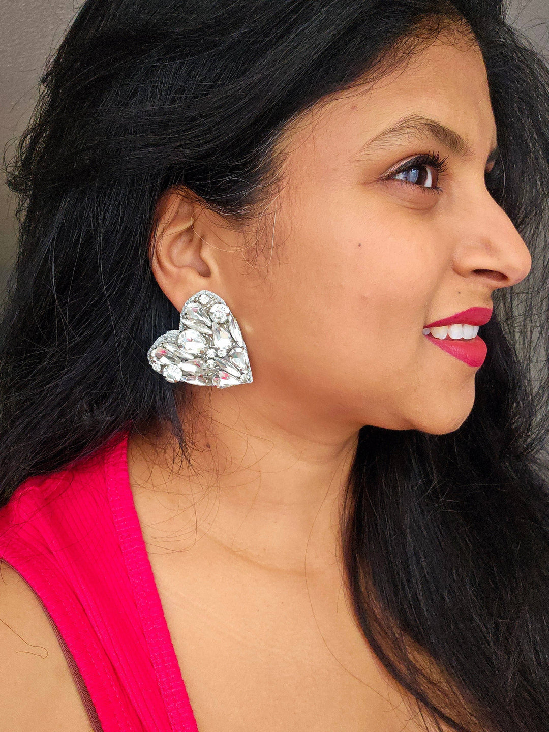 Zurii.ca - Heart stud- Silver