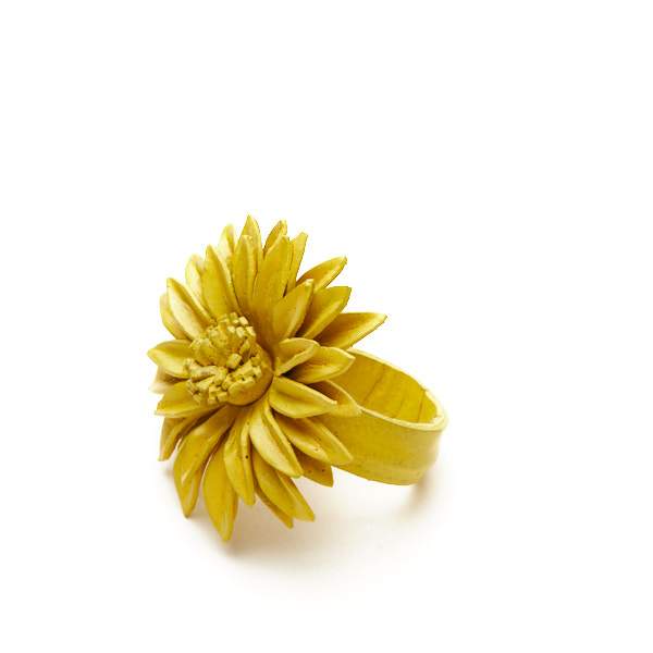 Suzie Blue Canada - Leather Flower Ring