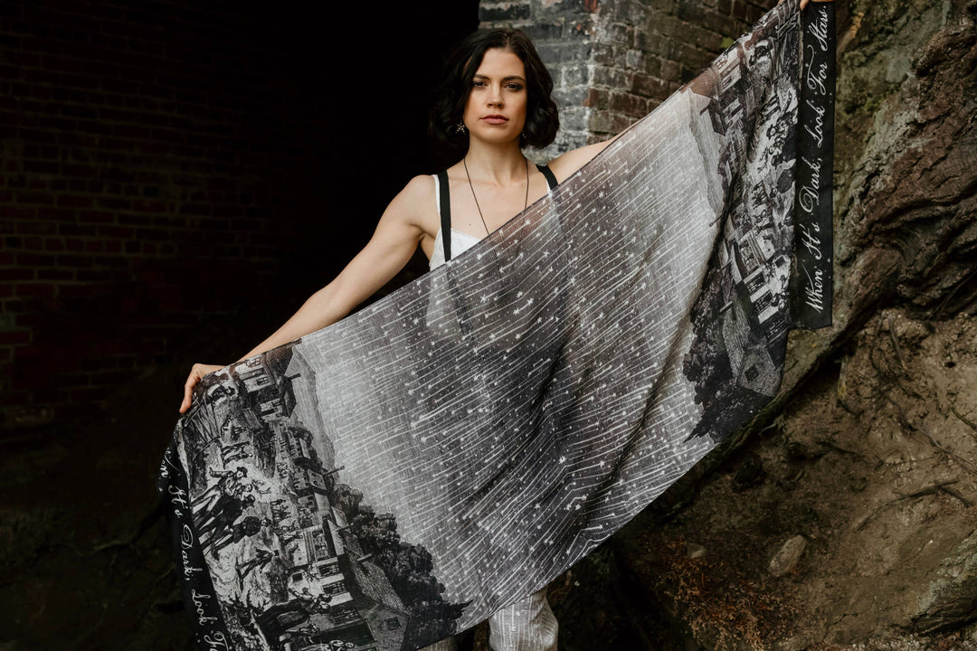 Market of Stars (Worldwide) - Stargazer Bohemian Scarf with Falling Stars