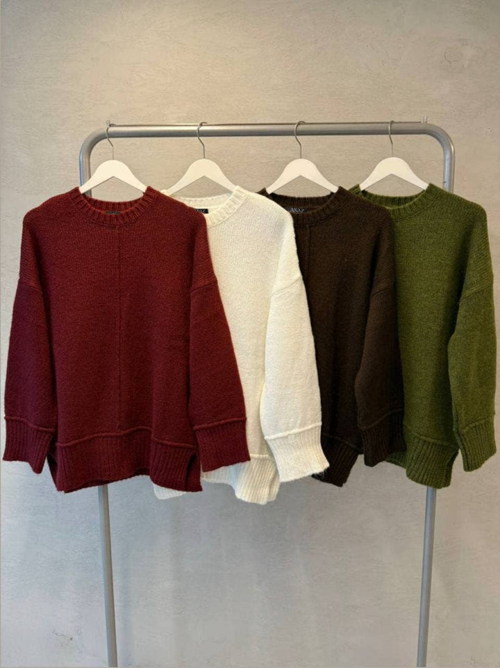 Anaz -  Center Seam Slouchy Crew