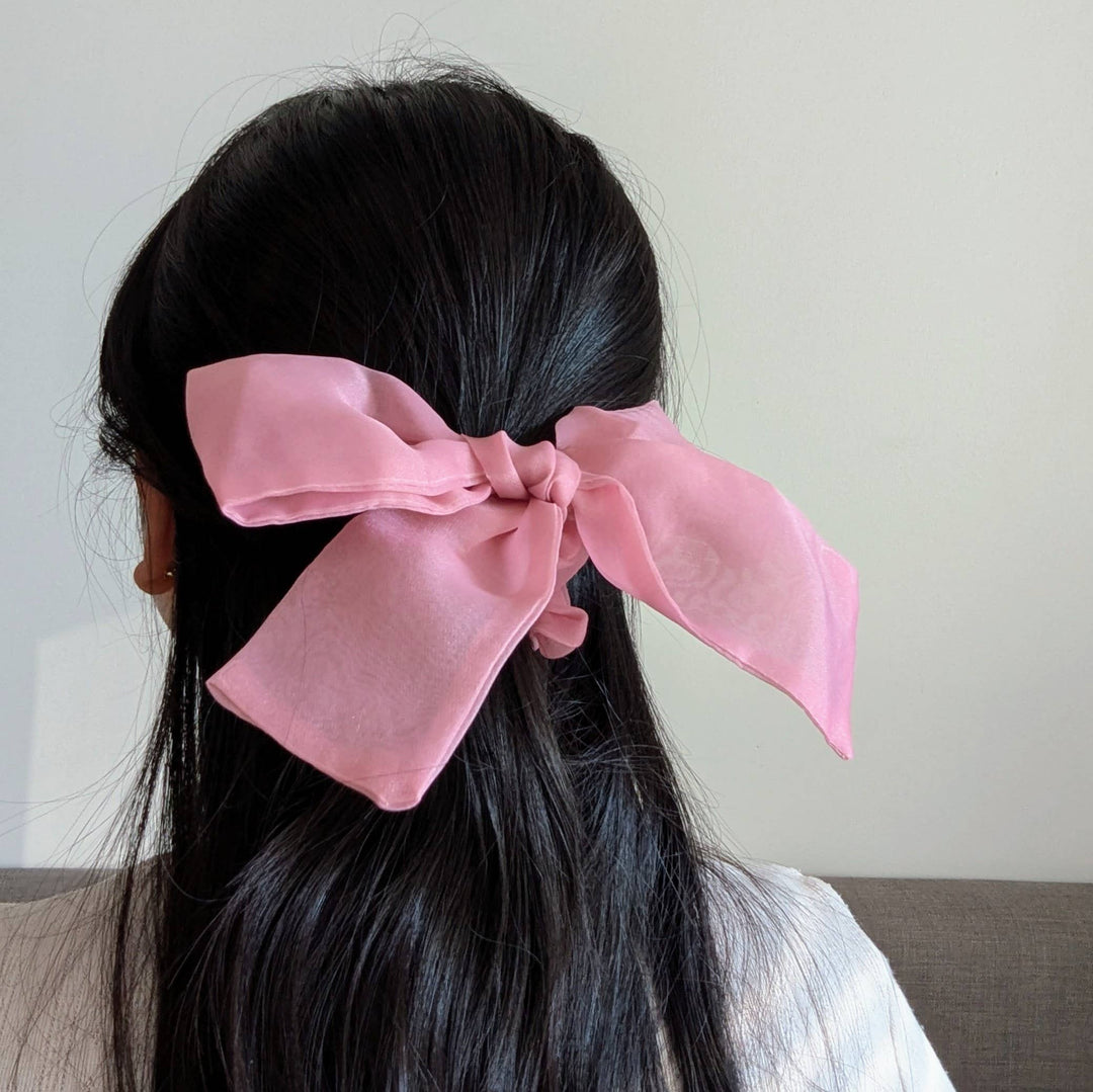 Janzy - Handmade Organza Hair Bow Scrunchies