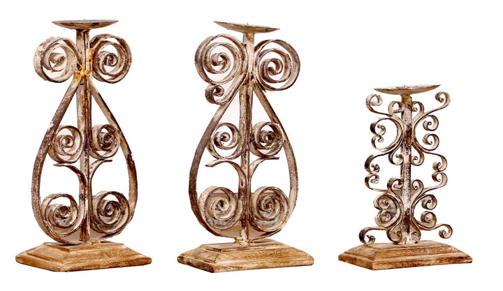 Rustic Candle Holder Lrg.