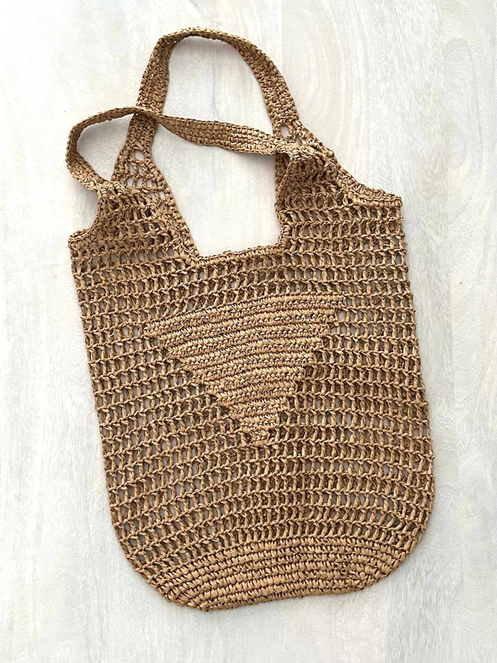 EcoFreax - Boho Shoulder Raffia Paper Tote