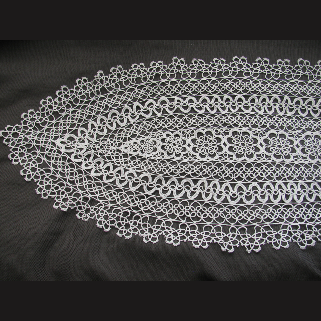Eastern Sunrise Lace And Linens Inc. - French Shuttle Tatting Lace Classic  Oval Table Runners