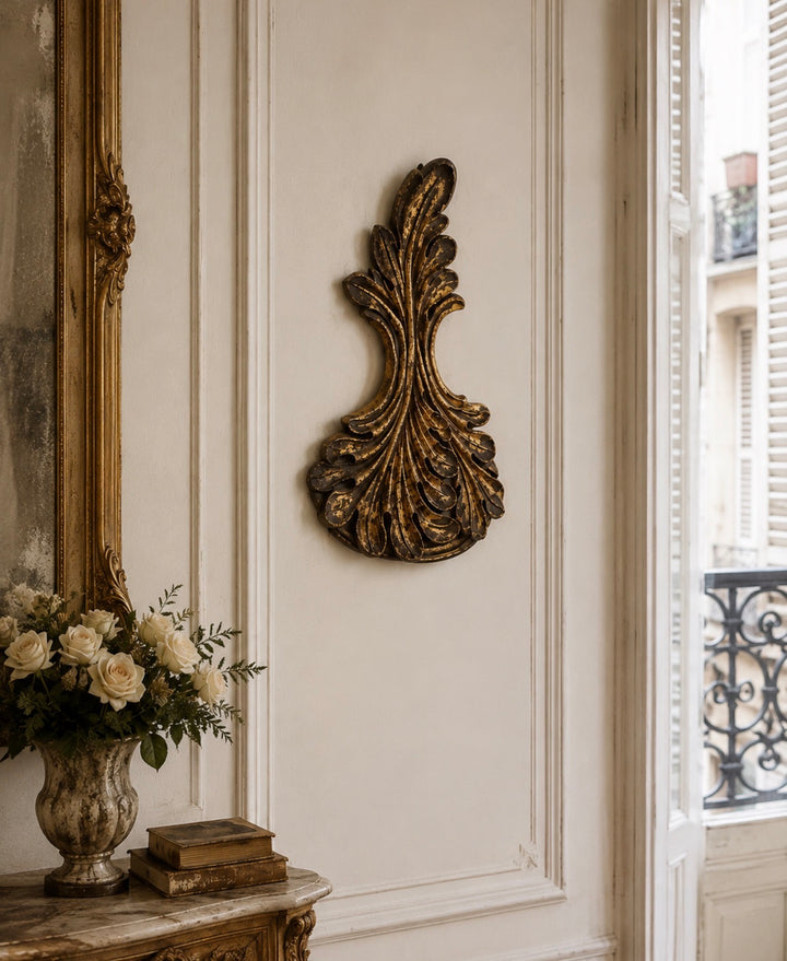 Extra large sconce ornate gold vintage