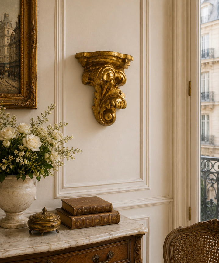 Golden Ornate Hanging Wall Sconce